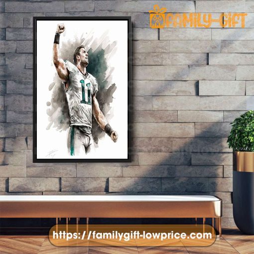 Watercolor Poster Tim Tebow Eagles Wall Decor Posters – Premium Poster for Room