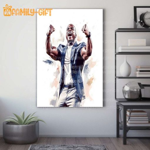 Watercolor Poster Adrian Peterson Georgia Southern Wall Decor Posters – Premium Poster for Room