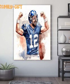 Watercolor Poster Andrew Luck Colts Wall Decor Posters – Premium Poster for Room