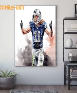 Watercolor Poster Cole Beasley Cowboys Wall Decor Posters – Premium Poster for Room