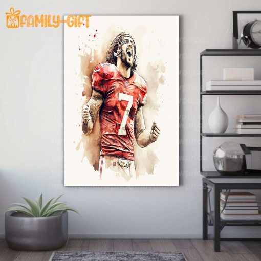 Watercolor Poster Colin Kaepernick 49ers Wall Decor Posters – Premium Poster for Room