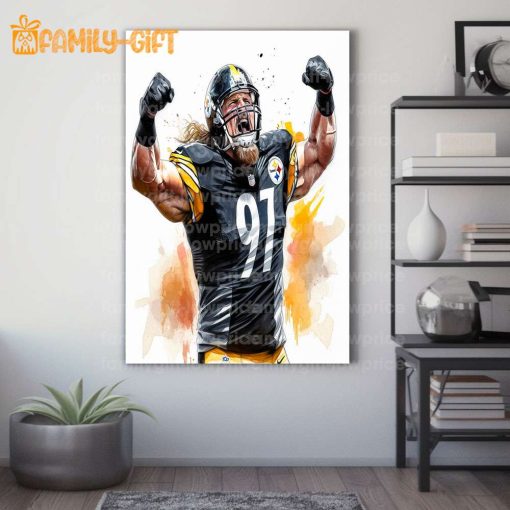 Watercolor Poster Kevin Greene Steelers Wall Decor Posters – Premium Poster for Room
