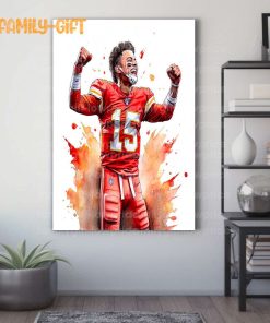 Watercolor Poster Patrick Mahome KC Chiefs Wall Decor Posters – Premium Poster for Room