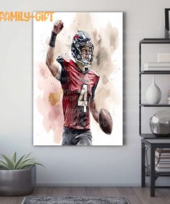 Watercolor Poster Taylor Heinicke Commanders Wall Decor Posters – Premium Poster for Room