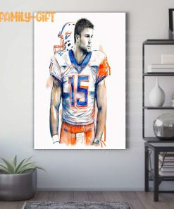 Watercolor Poster Tim Tebow Florida Gators Wall Decor Posters – Premium Poster for Room