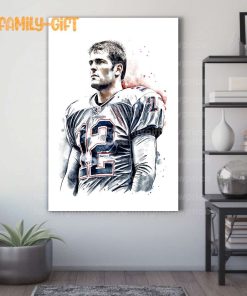 Watercolor Poster Tom Brady Patriots Wall Decor Posters – Premium Poster for Room