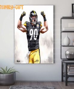 Watercolor Poster TJ Watt Steelers Wall Decor Posters – Premium Poster for Room