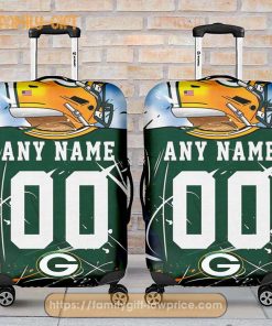 Custom Luggage Cover Green Bay Packers Jersey Personalized Jersey Luggage Cover Protector