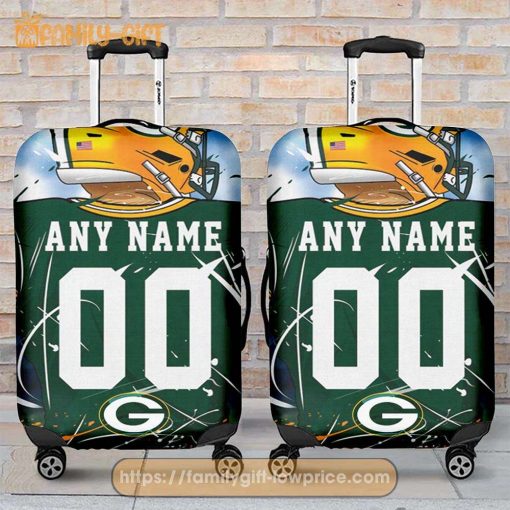 Custom Luggage Cover Green Bay Packers Jersey Personalized Jersey Luggage Cover Protector