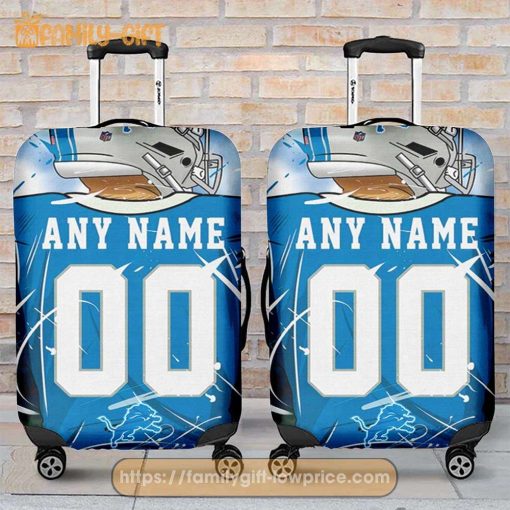 Custom Luggage Cover Detroit Lions Jersey Personalized Jersey Luggage Cover Protector