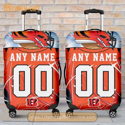 Custom Luggage Cover Cincinnati Bengals Jersey Personalized Jersey Luggage Cover Protector