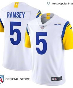 NFL Jersey Men’s Los Angeles Rams Jalen Ramsey Jersey White Alternate Vapor Limited Jersey