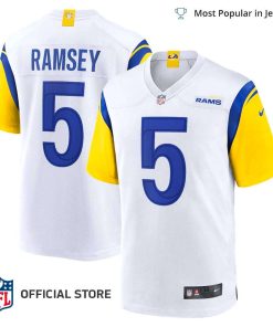 NFL Jersey Men’s Los Angeles Rams Jalen Ramsey Jersey White Alternate Game Jersey