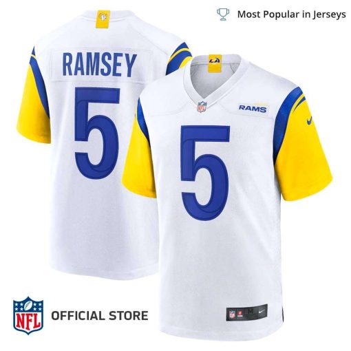 NFL Jersey Men’s Los Angeles Rams Jalen Ramsey Jersey White Alternate Game Jersey