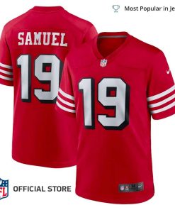 NFL Jersey Men’s San Francisco 49ers Deebo Samuel Jersey Scarlet Alternate Player Game Jersey
