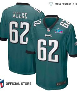 NFL Jersey Men’s Philadelphia Eagles Jason Kelce Super Bowl Jersey – Midnight Green