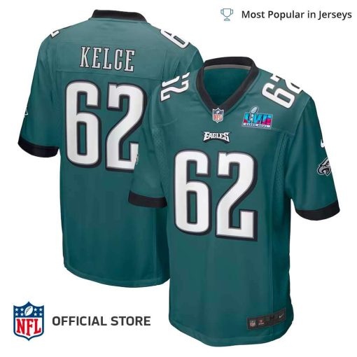 NFL Jersey Men’s Philadelphia Eagles Jason Kelce Super Bowl Jersey – Midnight Green