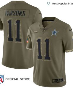 NFL Jersey Men’s Dallas Cowboys Micah Parson Jersey Olive 2022 Salute To Service Limited Jersey