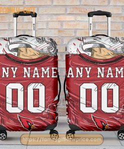 Arizona Cardinals Jersey Personalized Jersey Luggage Cover Protector - Custom Name and Number
