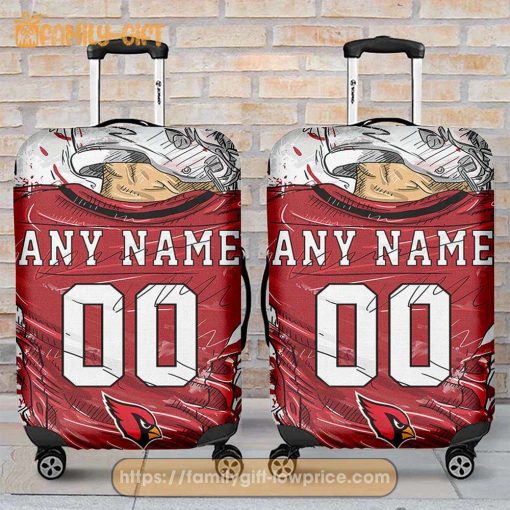 Arizona Cardinals Jersey Personalized Jersey Luggage Cover Protector – Custom Name and Number