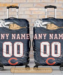 Chicago Bears Jersey Personalized Jersey Luggage Cover Protector - Custom Name and Number