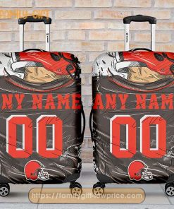 Cleveland Browns Jersey Personalized Jersey Luggage Cover Protector - Custom Name and Number