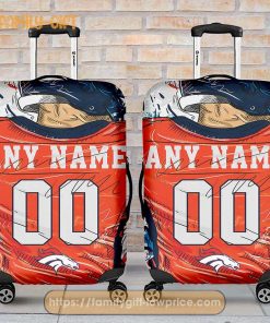 Denver Broncos Jersey Personalized Jersey Luggage Cover Protector – Custom Name and Number