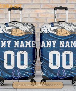 Indianapolis Colts Jersey Personalized Jersey Luggage Cover Protector – Custom Name and Number