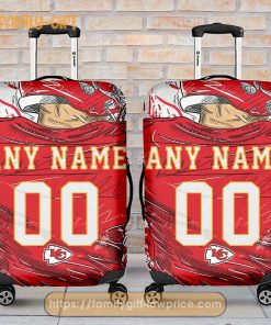 Kansas City Chiefs Jersey Personalized Jersey Luggage Cover Protector – Custom Name and Number