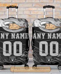 Las Vegas Raiders Jersey Personalized Jersey Luggage Cover Protector – Custom Name and Number