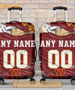 Washington Commanders Jersey Personalized Jersey Luggage Cover Protector – Custom Name and Number