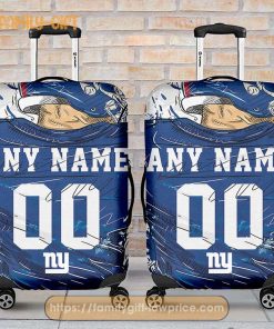 New York Giants Jersey Personalized Jersey Luggage Cover Protector – Custom Name and Number