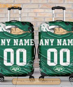New York Jets Jersey Personalized Jersey Luggage Cover Protector – Custom Name and Number