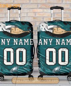 Philadelphia Eagles Jersey Personalized Jersey Luggage Cover Protector – Custom Name and Number
