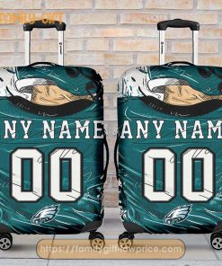 Philadelphia Eagles Jersey Personalized Jersey Luggage Cover Protector - Custom Name and Number