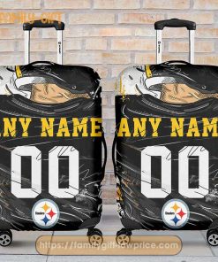 Pittsburgh Steelers Jersey Personalized Jersey Luggage Cover Protector – Custom Name and Number