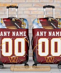 Custom Luggage Cover Washington Commanders Jersey Personalized Jersey Luggage Cover Protector