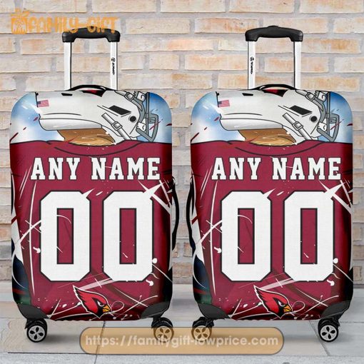Custom Luggage Cover Arizona Cardinals Jersey Personalized Jersey Luggage Cover Protector