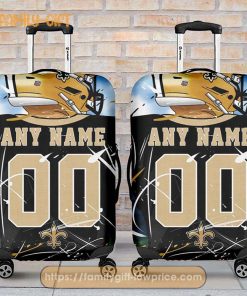 Custom Luggage Cover New Orleans Saints Jersey Personalized Jersey Luggage Cover Protector