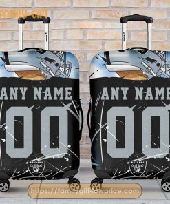 Custom Luggage Cover Las Vegas Raiders Jersey Personalized Jersey Luggage Cover Protector