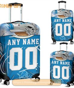 Custom Luggage Cover Detroit Lions Jersey Personalized Jersey Luggage Cover Protector