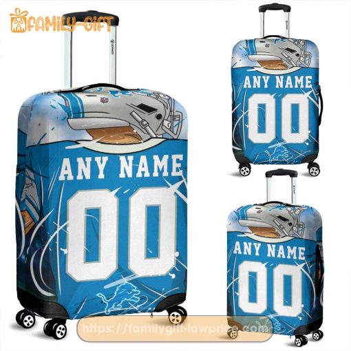 Custom Luggage Cover Detroit Lions Jersey Personalized Jersey Luggage Cover Protector