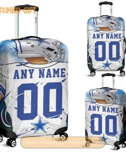 Custom Luggage Cover Dallas Cowboys Jersey Personalized Jersey Luggage Cover Protector