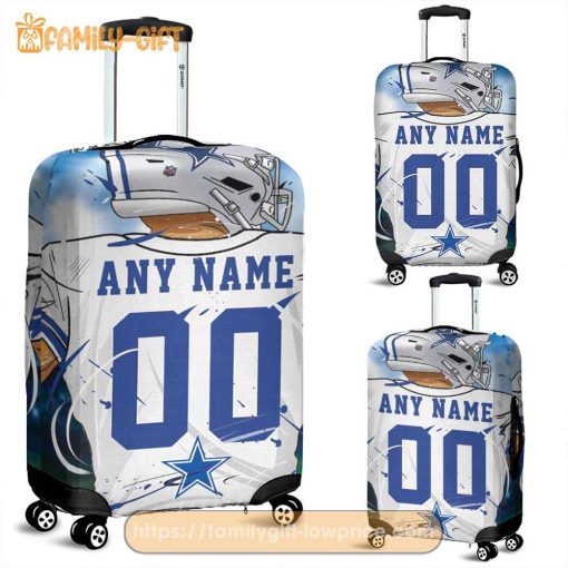 Custom Luggage Cover Dallas Cowboys Jersey Personalized Jersey Luggage Cover Protector