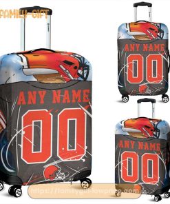 Custom Luggage Cover Cleveland Browns Jersey Personalized Jersey Luggage Cover Protector