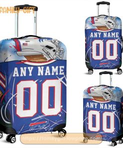 Custom Luggage Cover Buffalo Bills Jersey Personalized Jersey Luggage Cover Protector