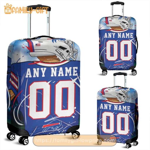 Custom Luggage Cover Buffalo Bills Jersey Personalized Jersey Luggage Cover Protector