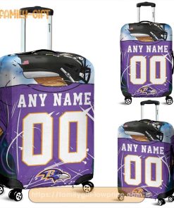 Custom Luggage Cover Baltimore Ravens Jersey Personalized Jersey Luggage Cover Protector