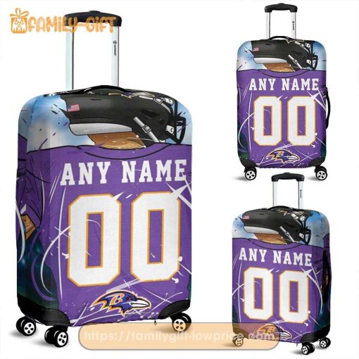 Custom Luggage Cover Baltimore Ravens Jersey Personalized Jersey Luggage Cover Protector