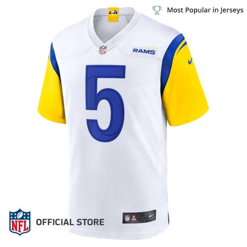 NFL Jersey Men’s Los Angeles Rams Jalen Ramsey Jersey White Alternate Game Jersey